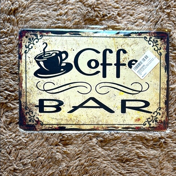 Metal Vintage Coffee Bar Sign 12” by 8” - Picture 1 of 3